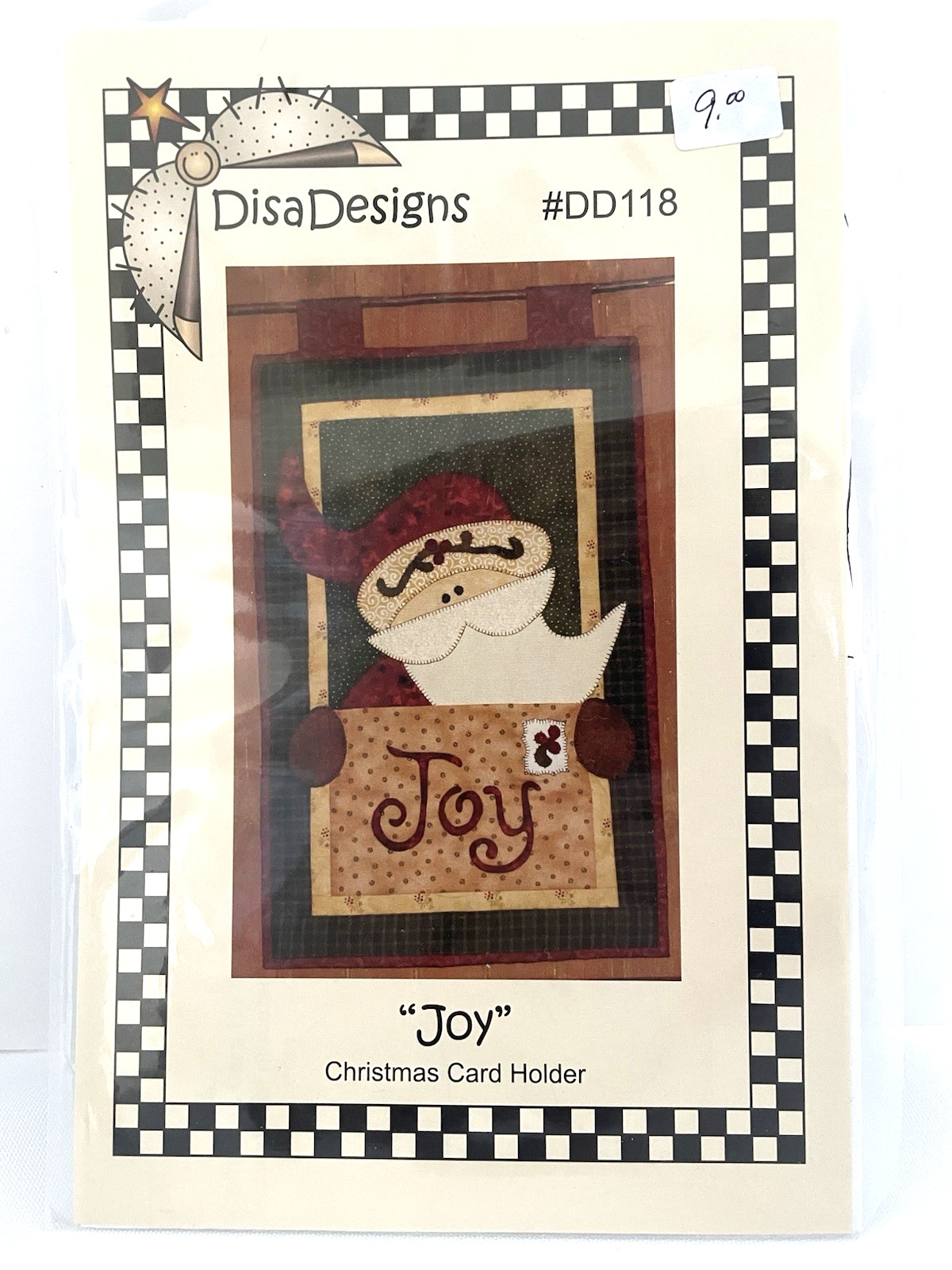 Quilt Pattern Joy Christmas Card Holder by Disa Designs