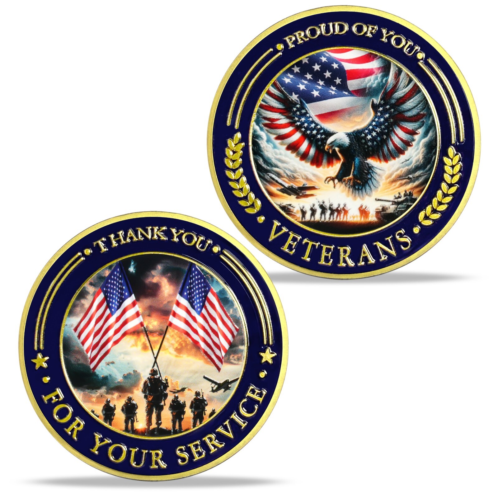 United States Military Challenge Coin - Veterans Thank You for Your Service Coin