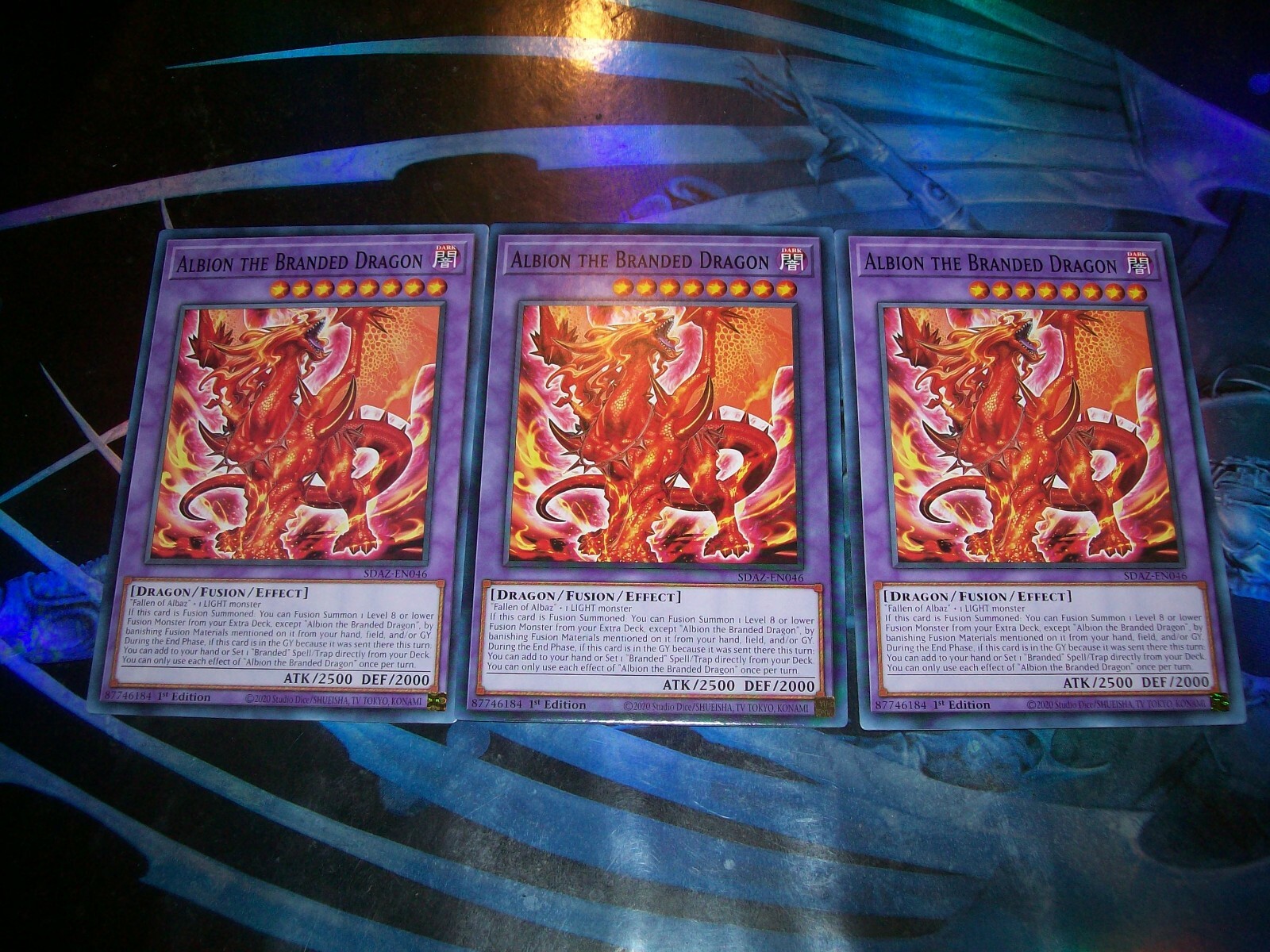 3x Albion the Branded Dragon 1st Edition Common SDAZ-EN046 Yu-Gi-Oh!