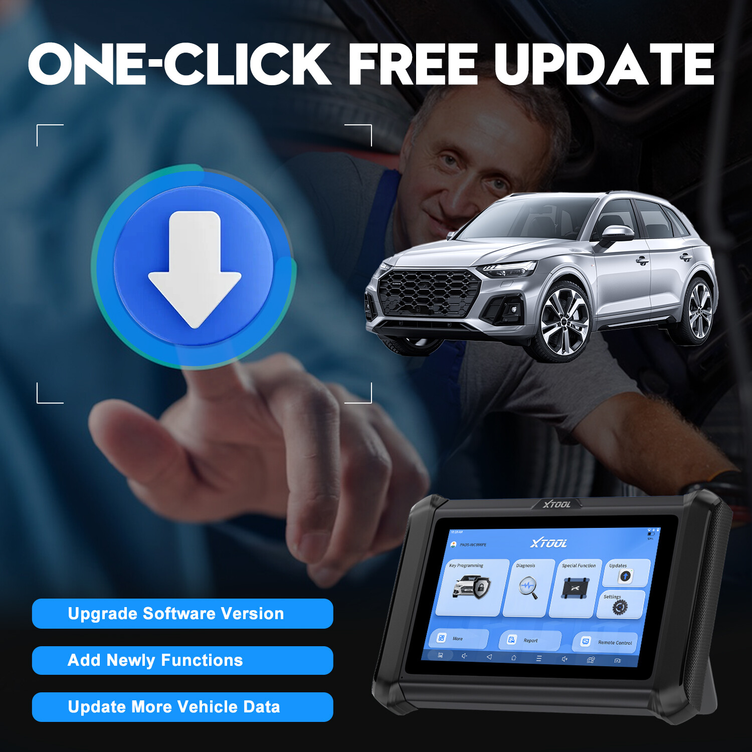 USED XTOOL X100PAD S OBD2 Car Diagnostic All Systems Diagnostic IMMO Coding Tool