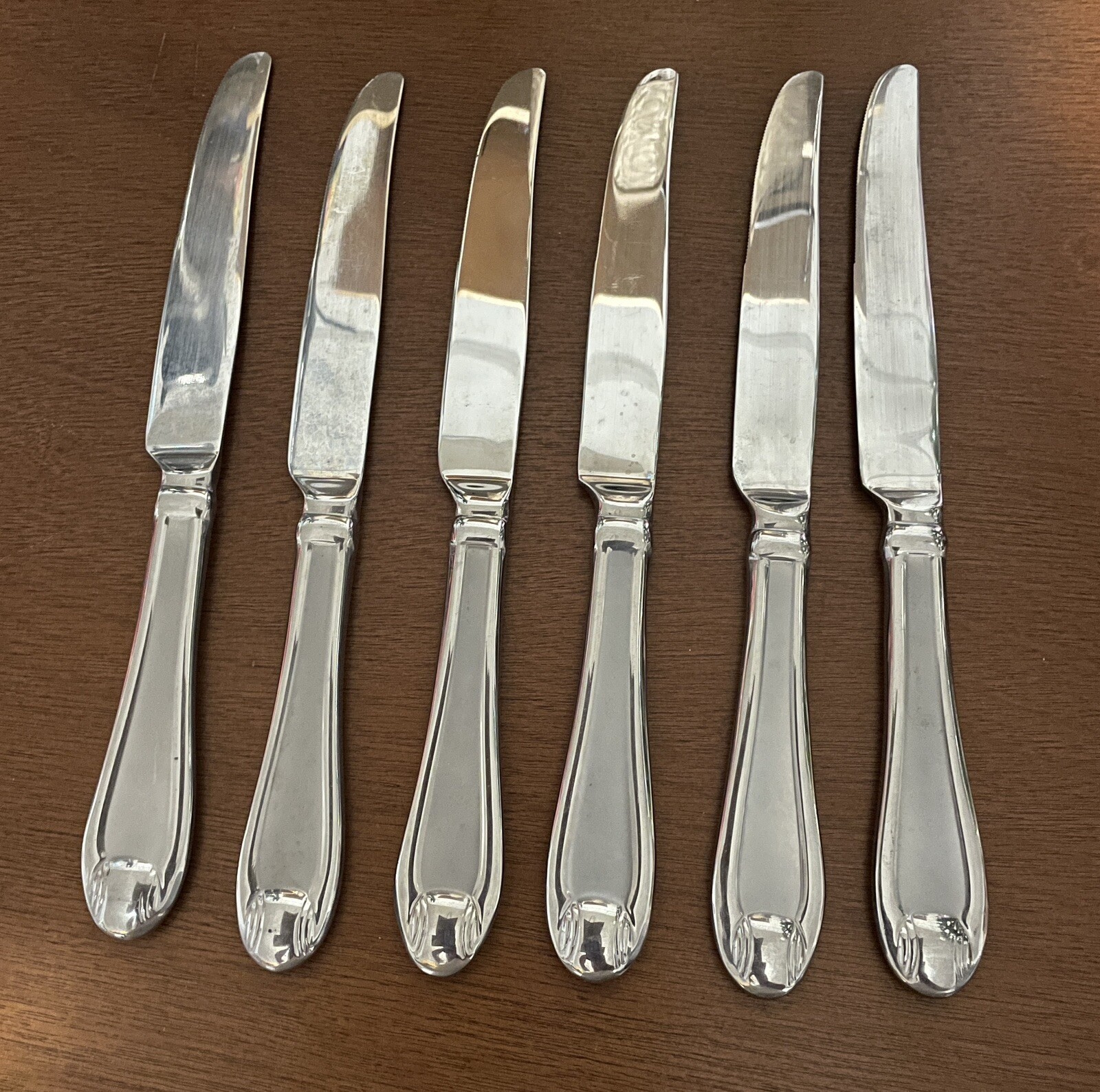 Oneida Dinner Knives SATIN GARNET Set Of 6 Flatware Knife Stainless Steel 18/10