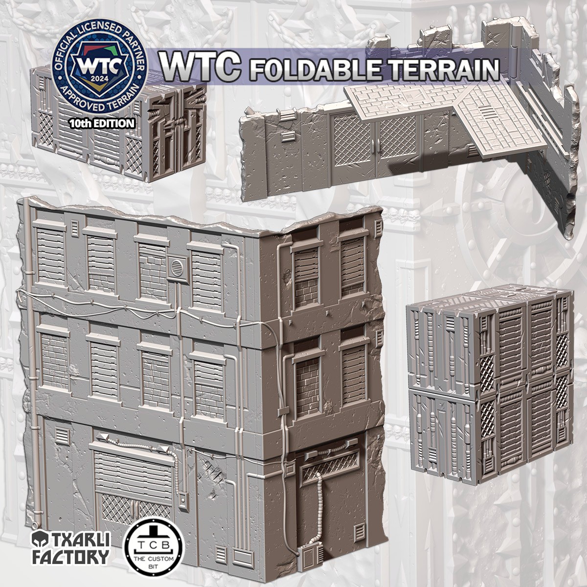 40k - WTC Format Foldable Terrain Set (Sovietic) Tabletop Wargaming Scenery