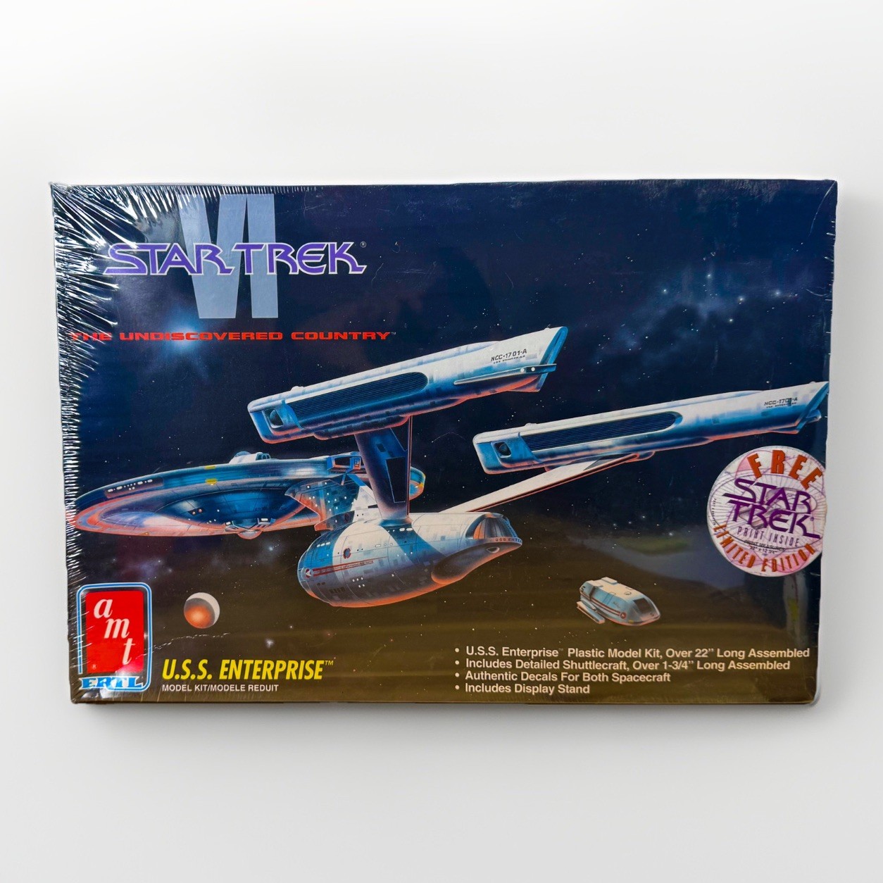 AMT Star Trek VI USS Enterprise Model Kit #8617 Sealed Undiscovered Country