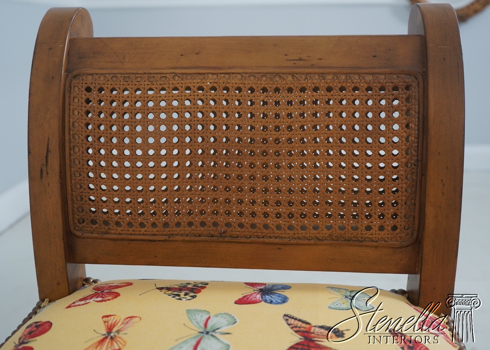 71031: French Louis XVI Cane Side Window Bench