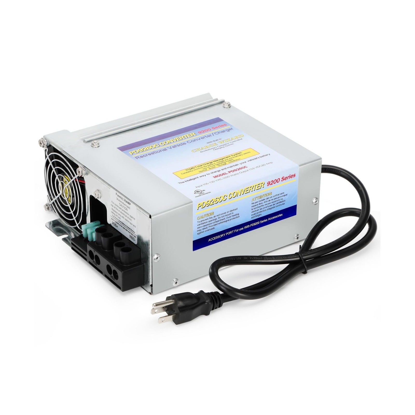 PD9260C 60Amp RV Inverter Charger, Intelligent Lead Acid Battery Charger, Com...