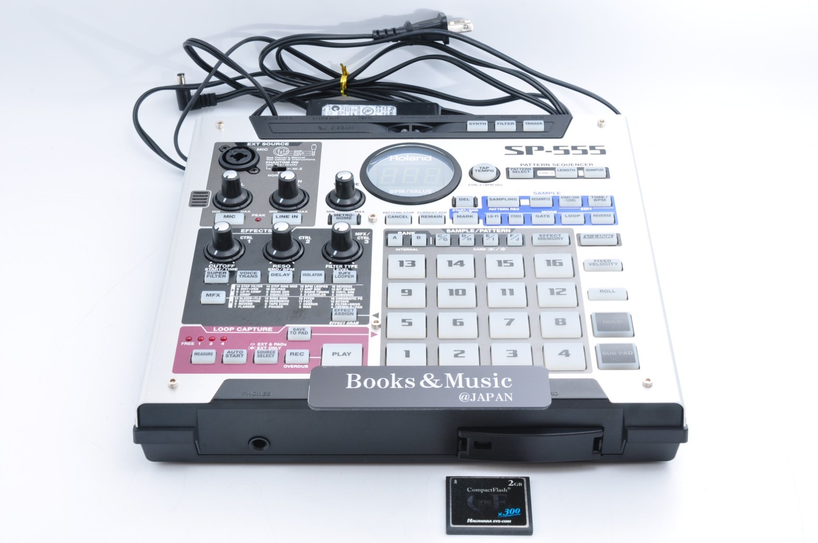 Roland SP-555 Sampler 2007 Made in Japan w/Adapter + CF Working ZW01496