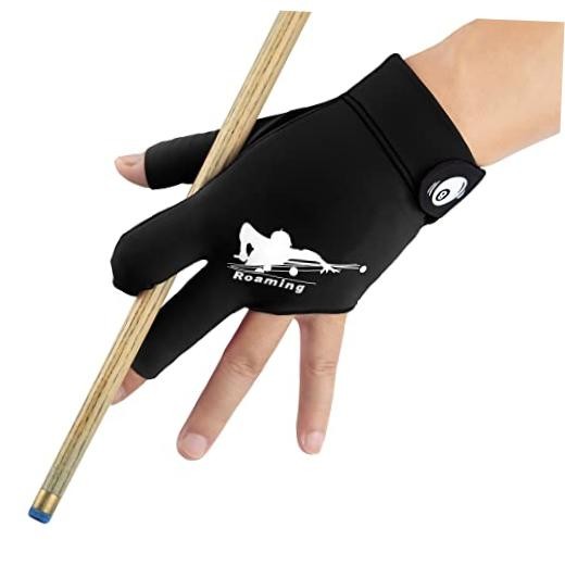 Quick-Dry Breathable Billiard Pool Gloves, Large-X-Large Black-Left Hand