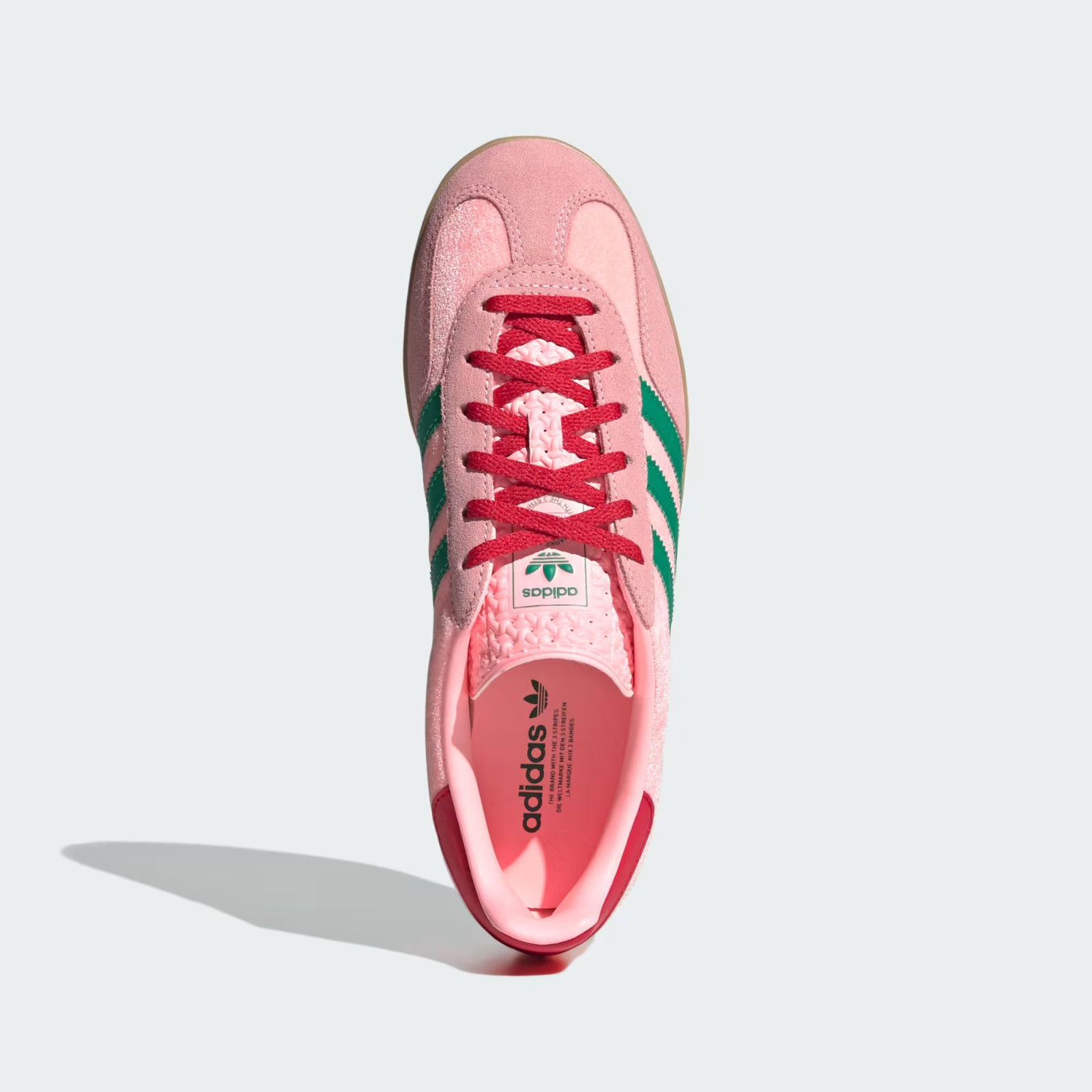 Adidas Gazelle JI2713 Pink Velvet Court Green Glow Pink Gum Women's Size