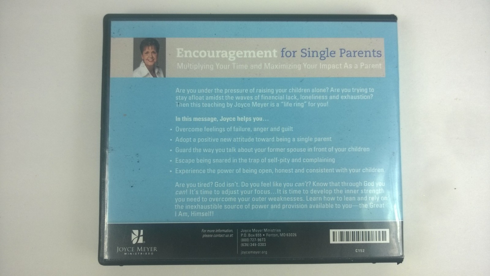 Encouragement For Single Parents Joyce Meyer 2- CD Set