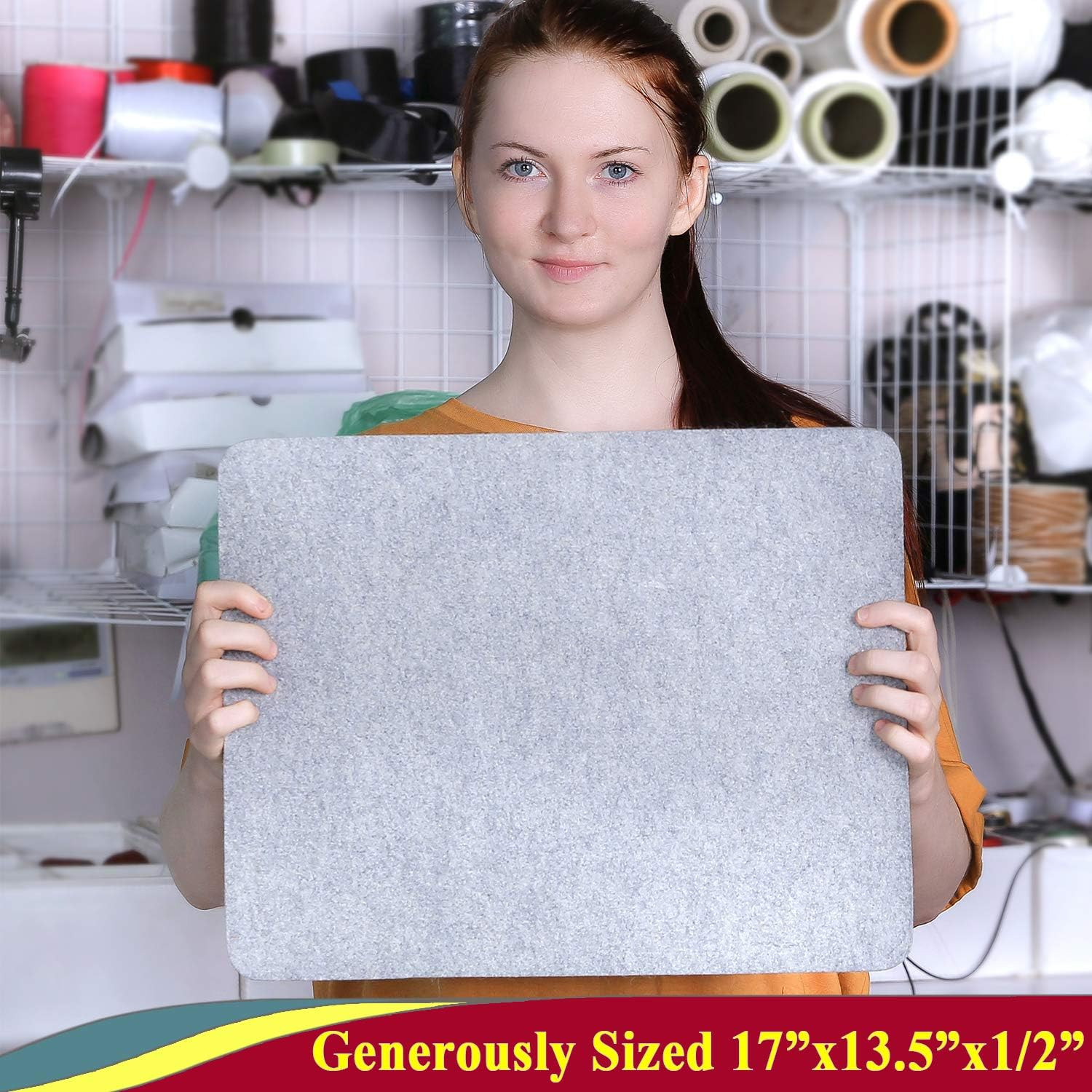Wool Pressing Mat - 17" X 13.5" Quilting Ironing Pad - 100% New Zealand Felted W