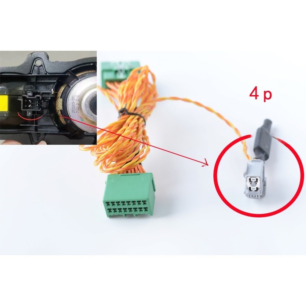 Car Center Speaker Adapter Cable for Volvo XC60 S60 V90 S90 16P 4Hole Wiring