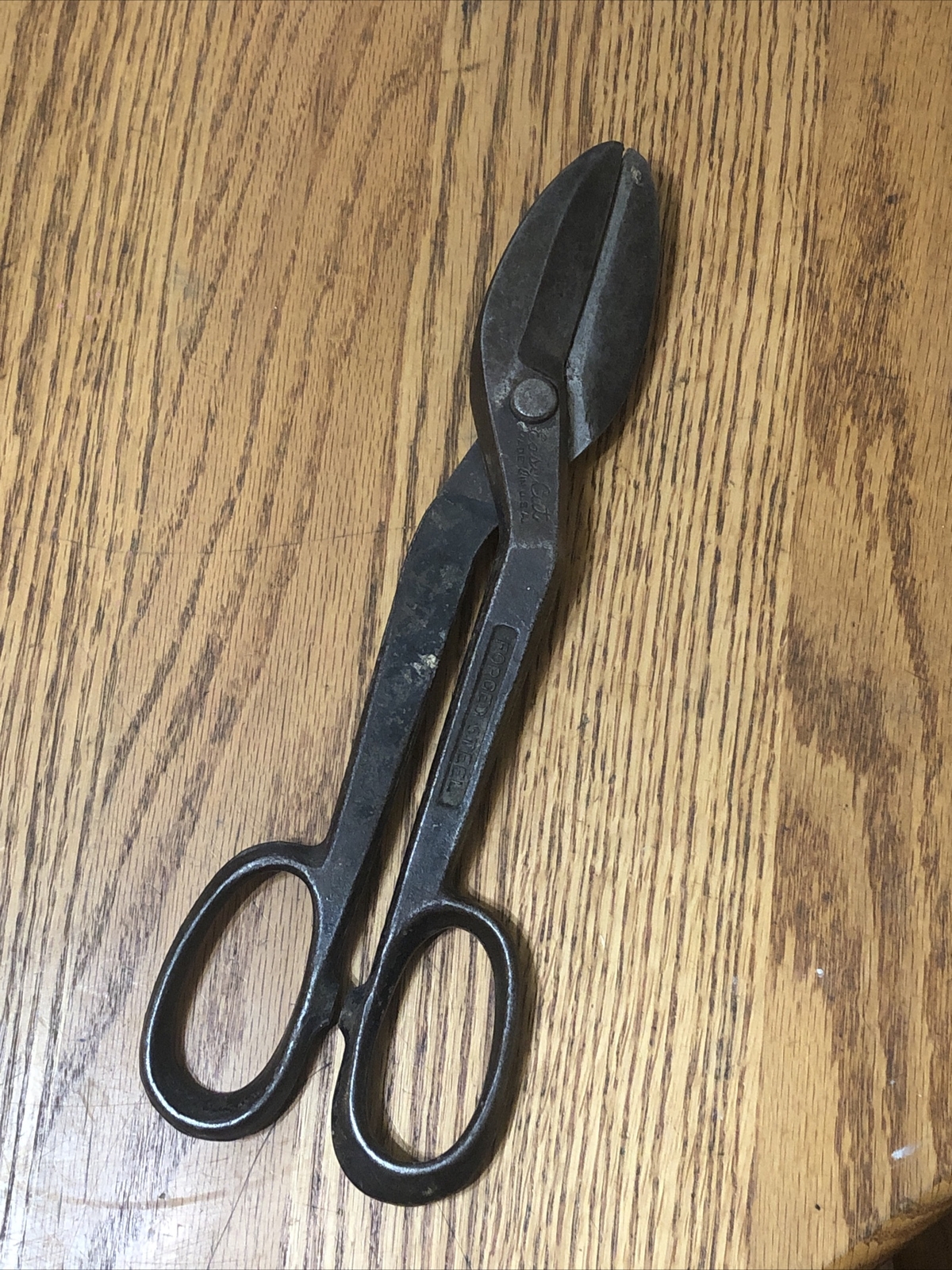 Vintage Easycut Tin Snips & Shears  Solid Steel  11" Cutters !