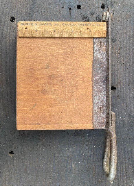 Antique Vintage Burke & James Inc. Camera Film Guillotine Paper Cutter Ingento 6