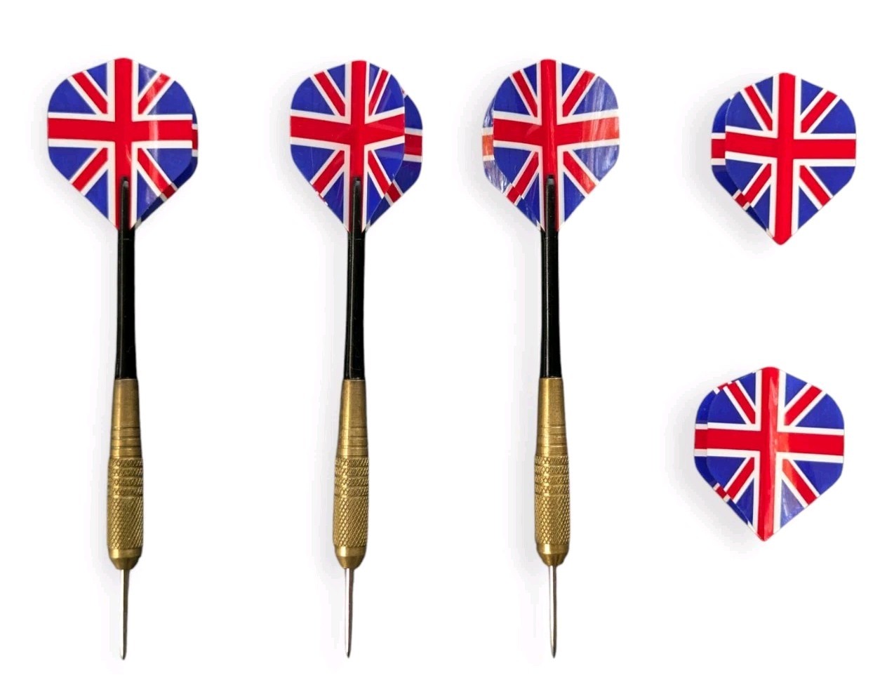 Darts Set 3 Piece British Flag Union Jack Flights