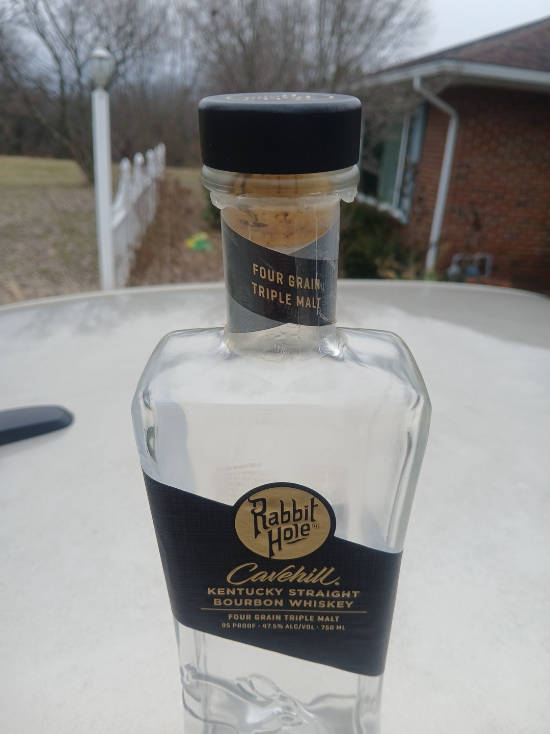 Rabbit Hole - Cavehill Kentucky Bourbon - Empty 750 mL Bottle w/ Cork