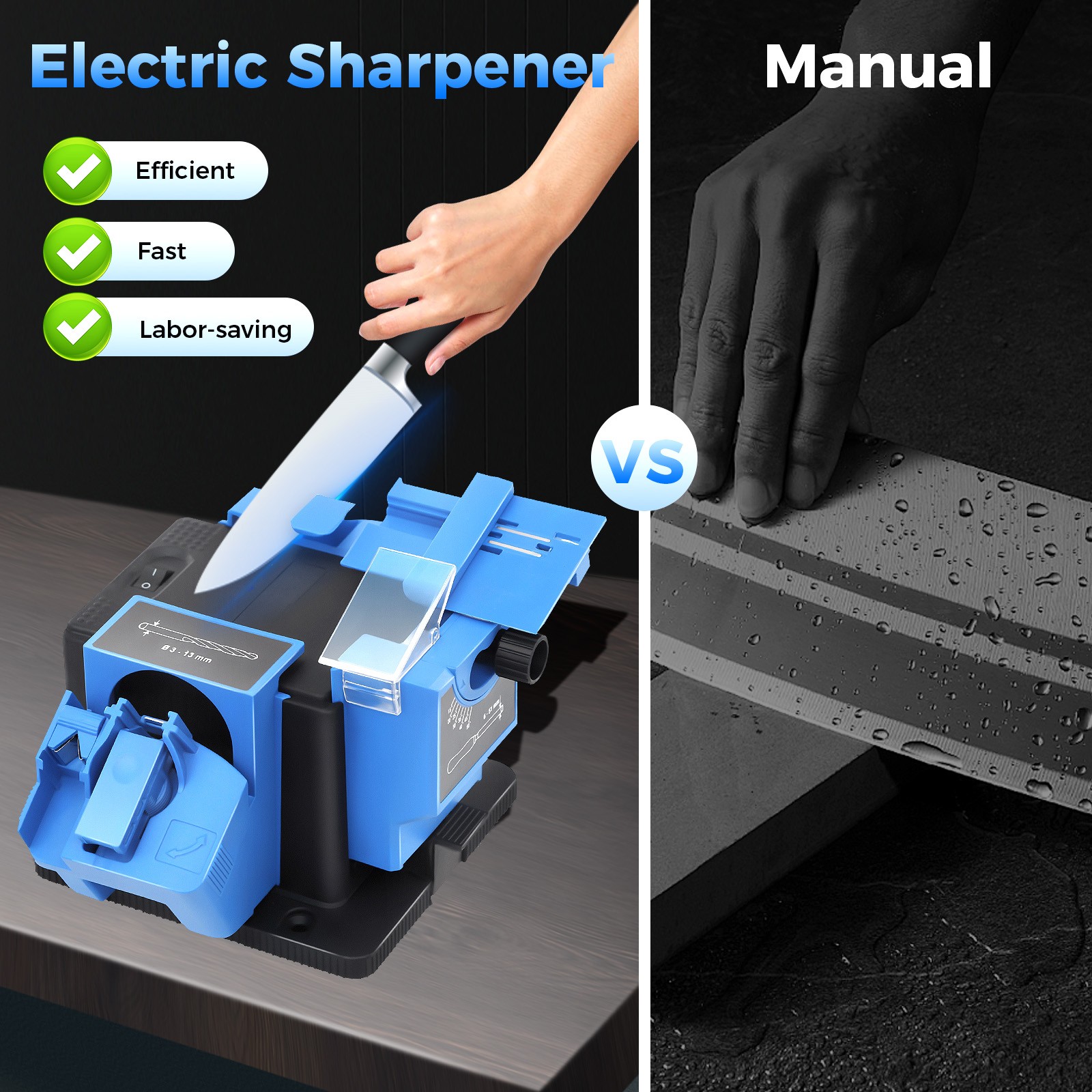 Electric Drill Bit Sharpener Multifunction Scissor / Knife Drill Sharpening Tool