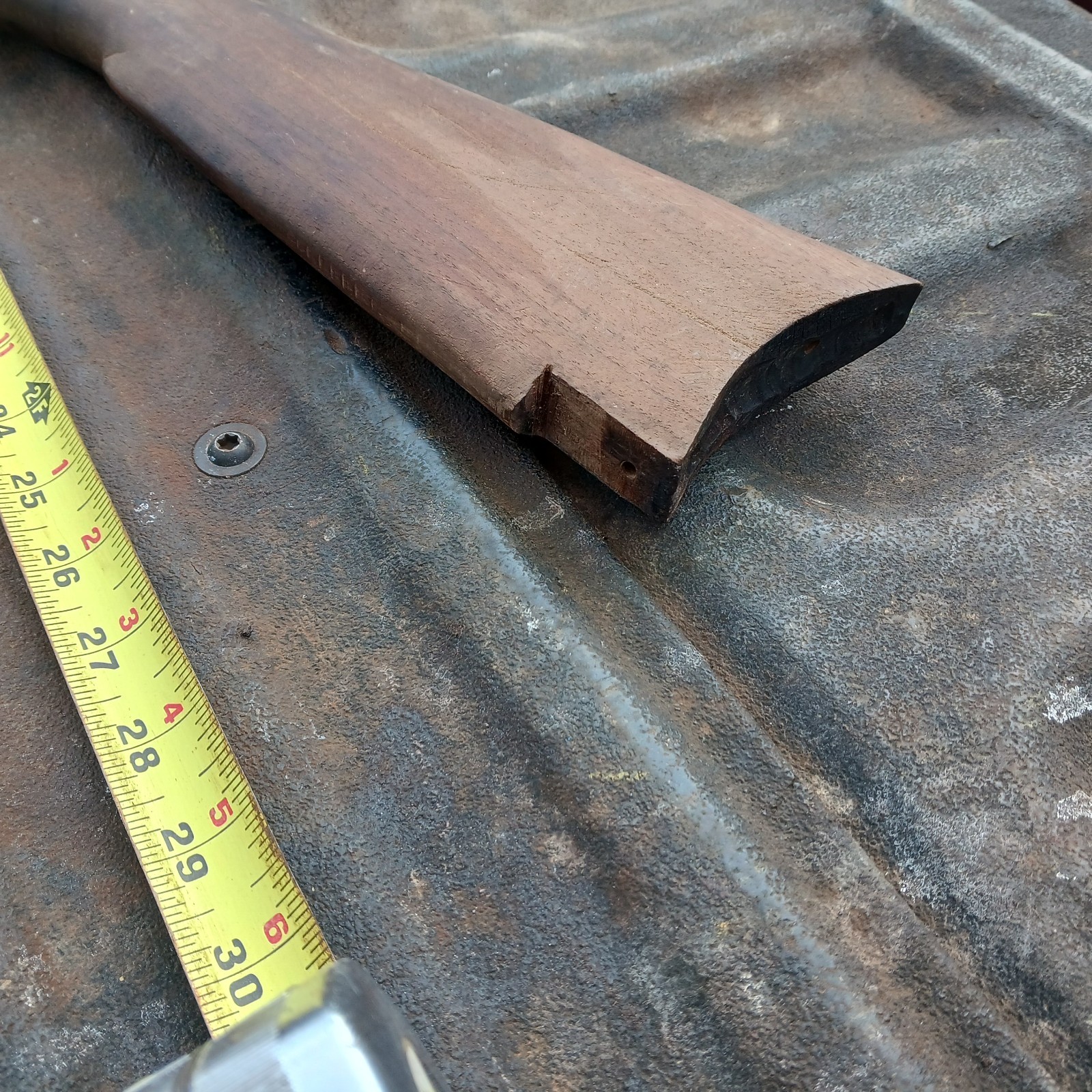 Antique Muzzleloader Stock In Walnut Well Used