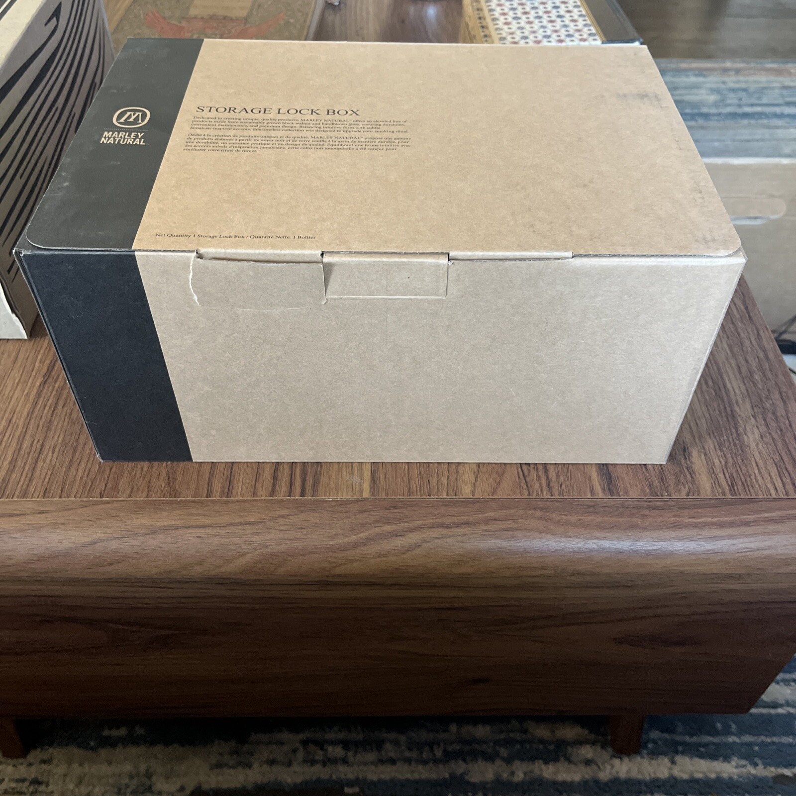 Marley Natural Lock Stash Box, Black Walnut - New in Box ($240 Value) Premium