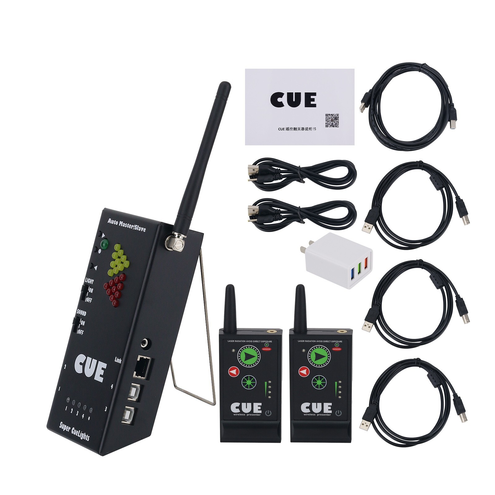 Super Cuelight Presenter Remote 1 Receiver +2 Transmitters for PPT Presentation