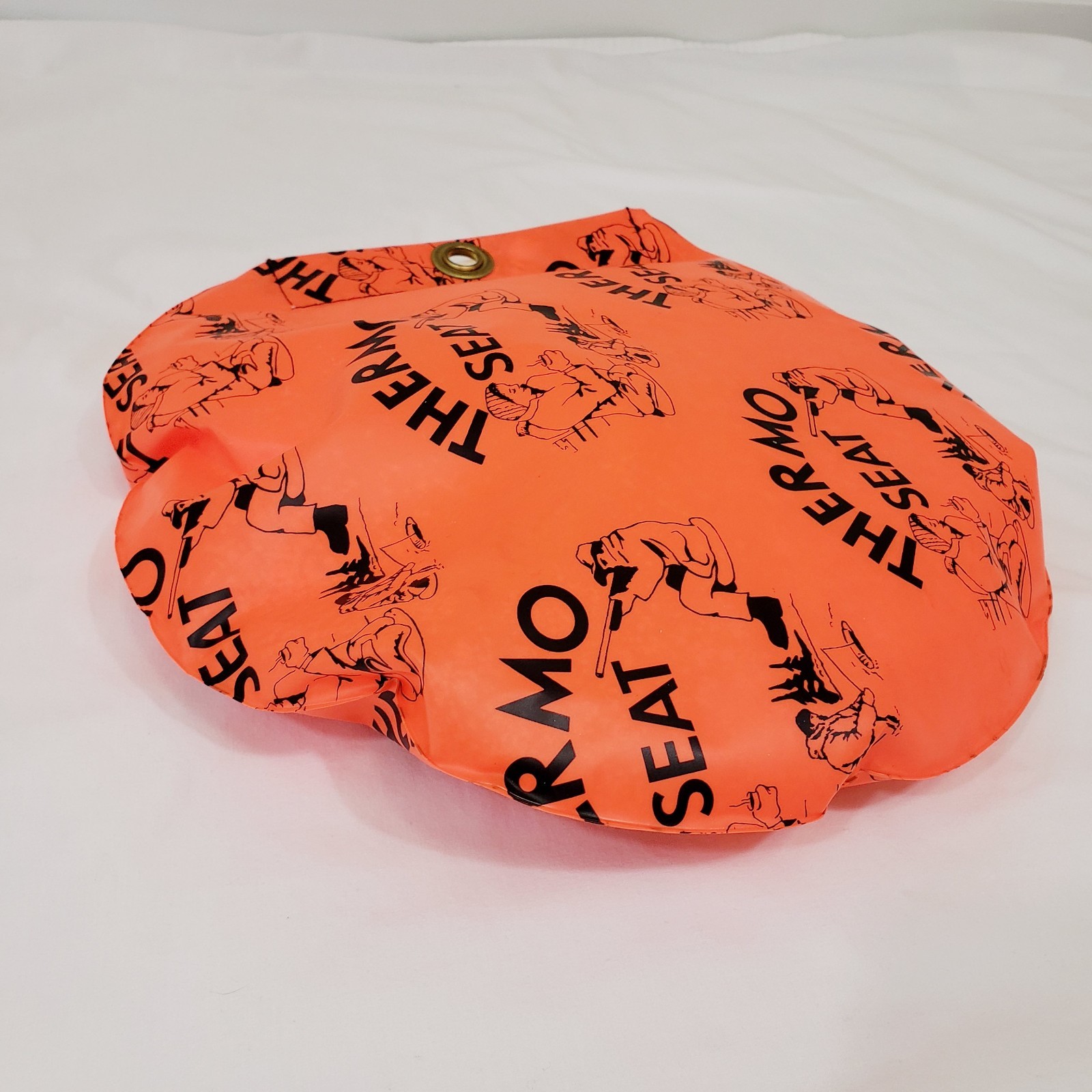 Vintage Thermo Seat Cushion Allen Company Orange Camping Fishing Hunting EUC