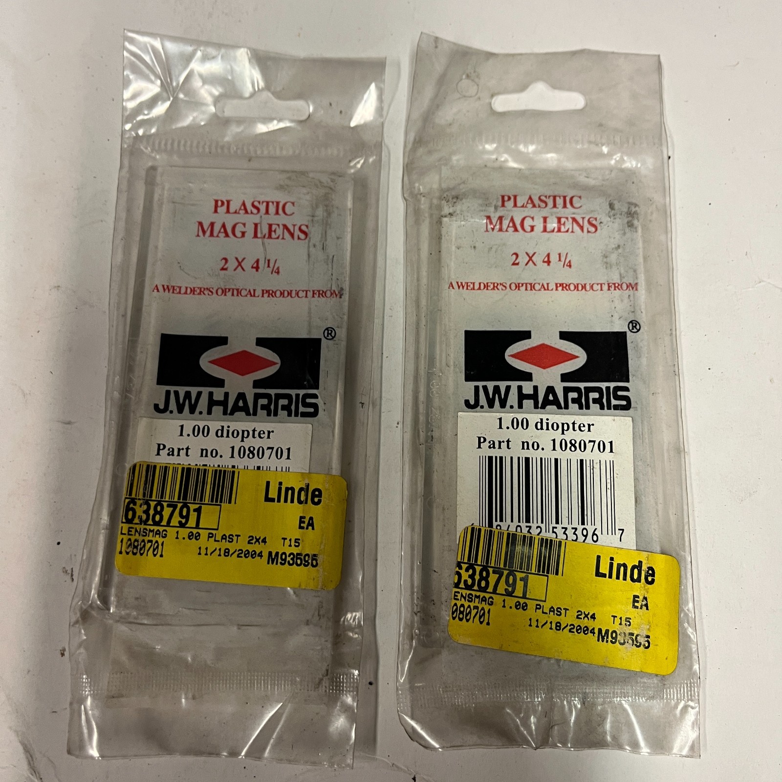 JW Harris Magnifying Plate  2" X 4.25" NEW Focal Power 1.00 #1080701 - set of 2