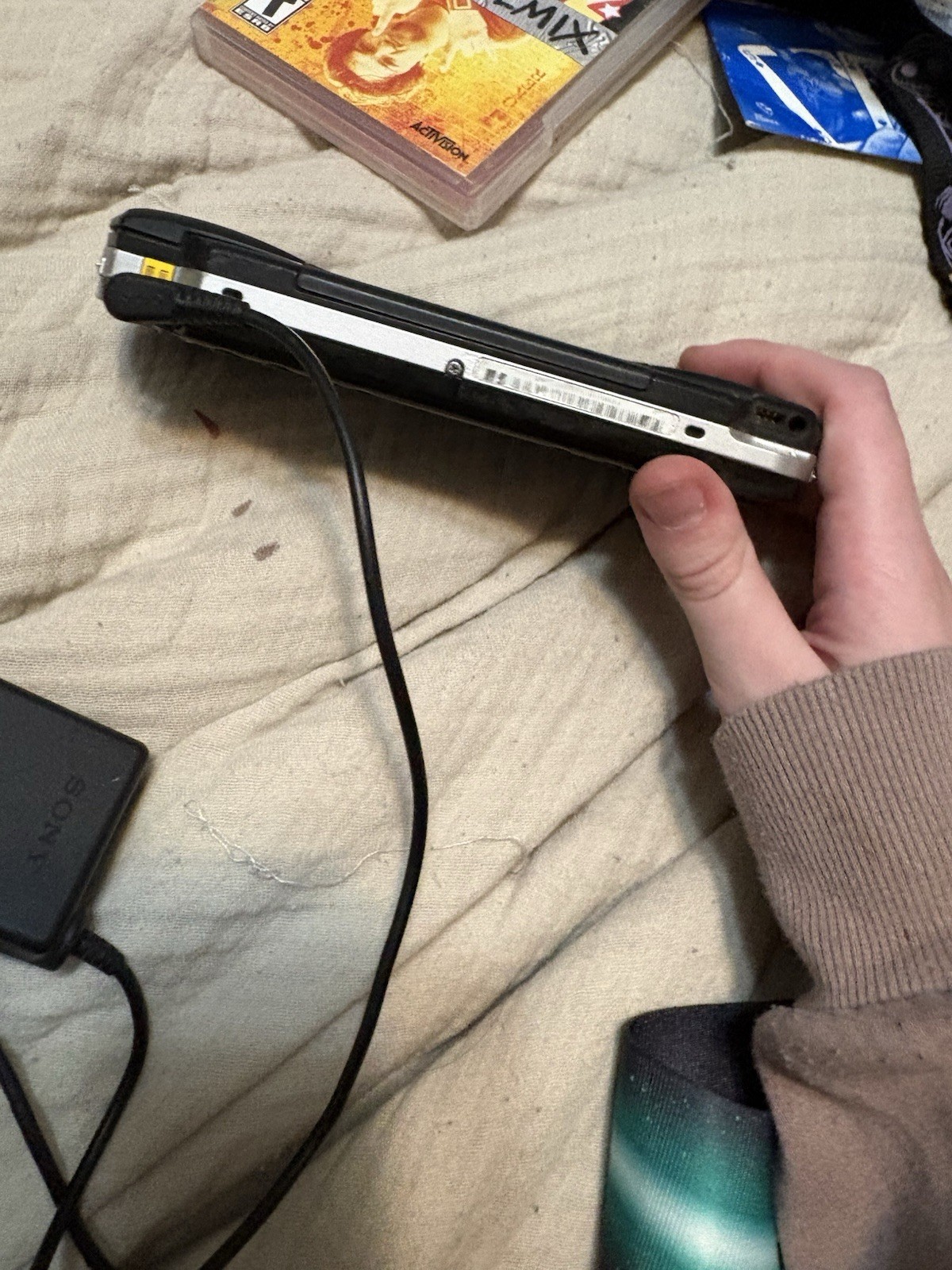 Sony PSP Black Handheld System. As is. With remote
