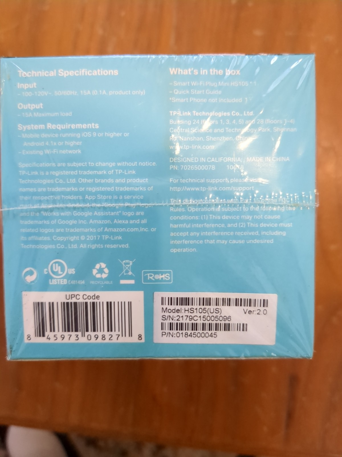 New TP-LINK Smart WiFi Plug Mini HS105 Plug-In Socket Controller
