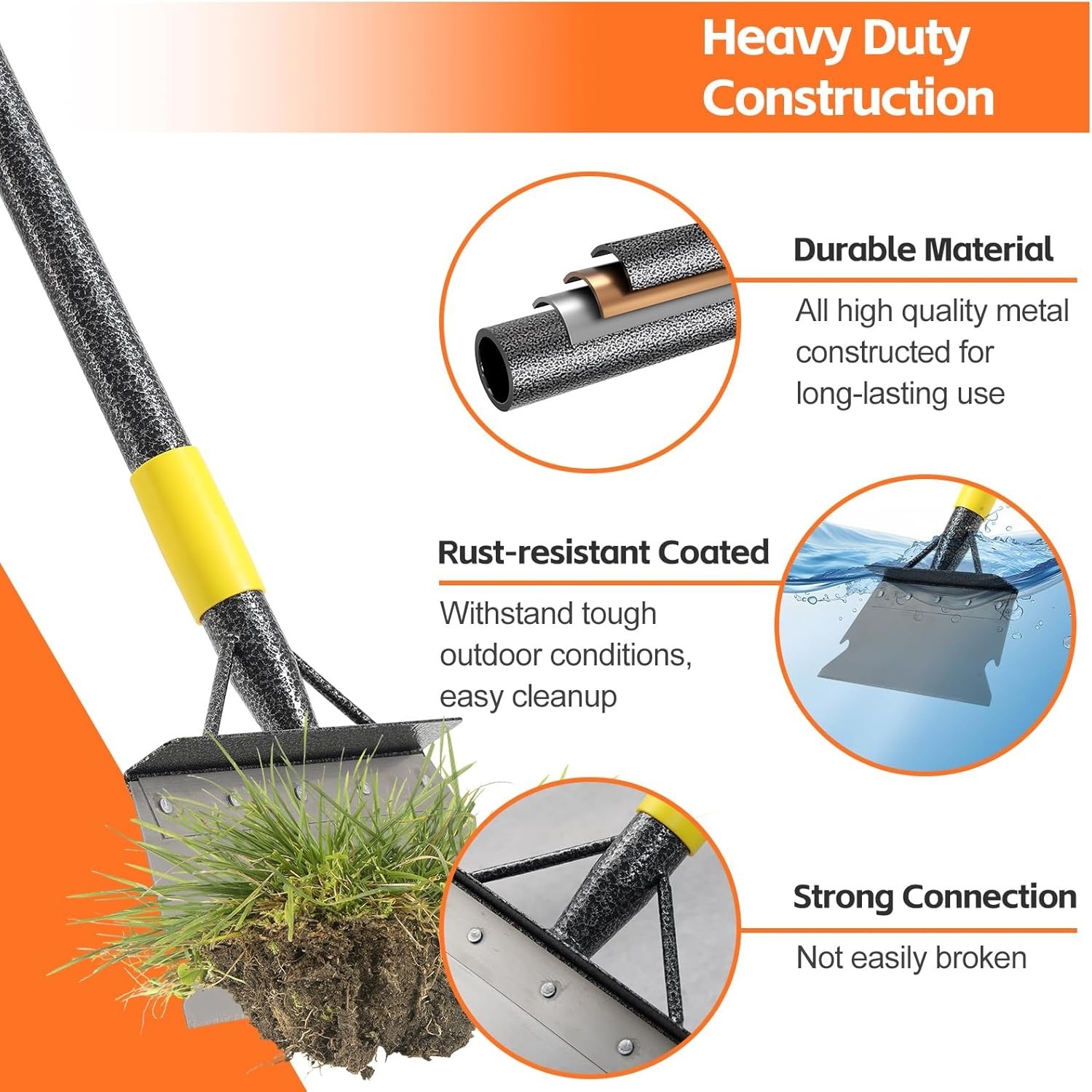 Ice Scraper Long Handle - Snow Removal Tool,Multifunctional Garden Cleaning F...