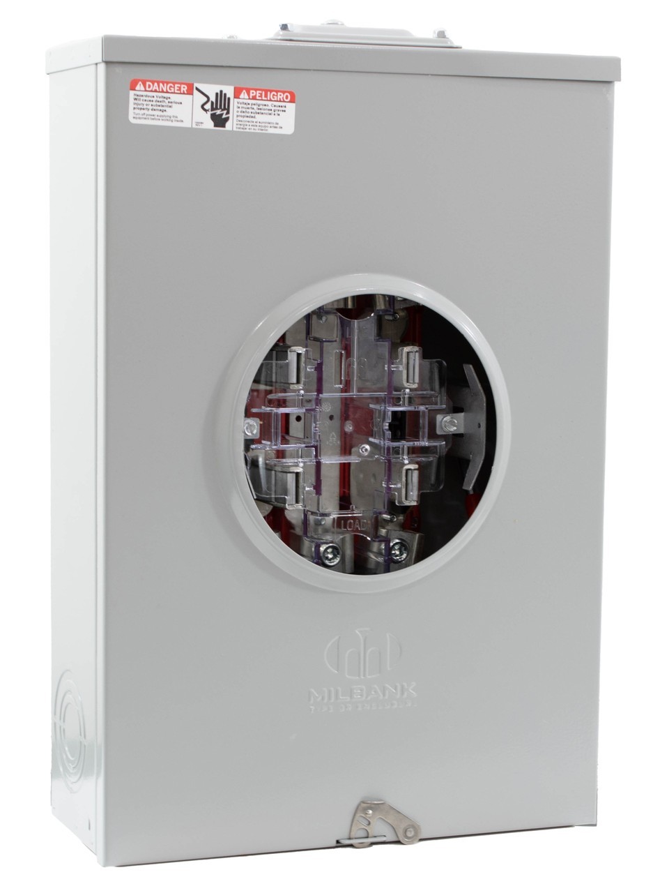 Milbank U9801‑RXL Meter Socket 200A 1PH 1‑Position 600V Type 3R Ringless Lever B
