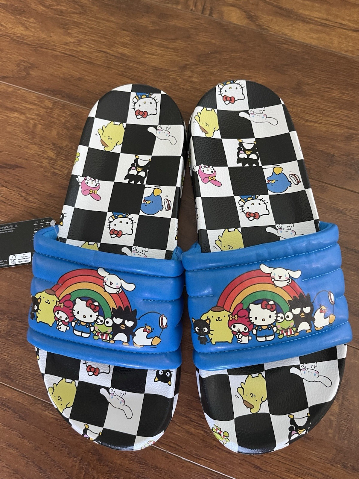NWT! Bioworld Hello Kitty And Friends Men's Slides Sandals Summer Vacation -10