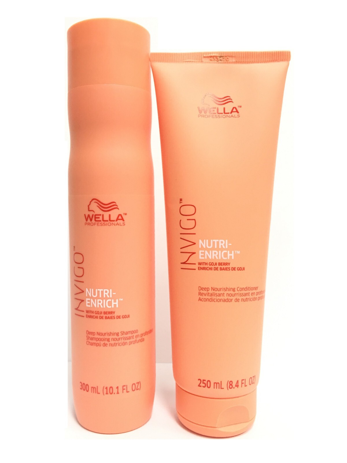 (2 PACK) Wella Invigo Nutri-Enrich Shampoo & Conditioner Duo, 10.1 & 8.4 oz