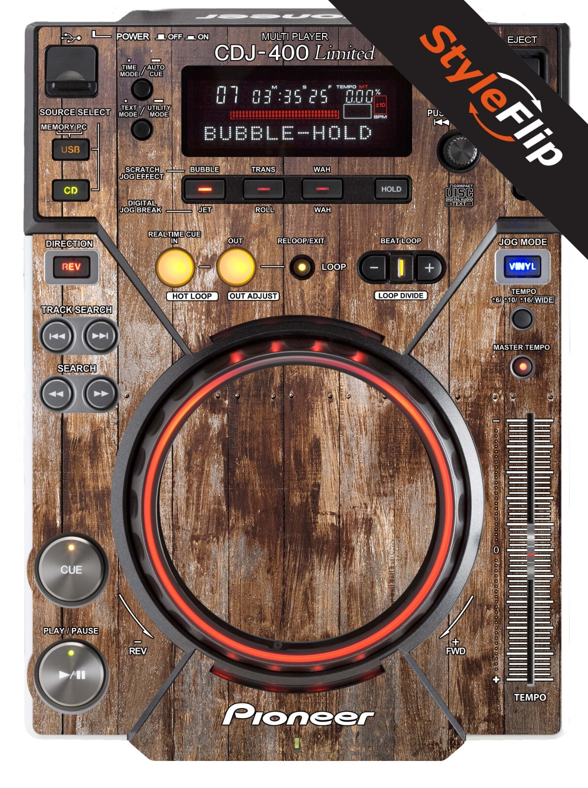 Pioneer CDJ-400 Skin | Wood #1 | Protective Decal | StyleFlip Skins