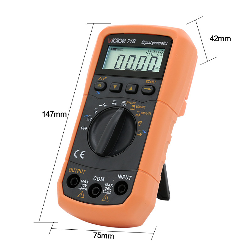 DC V/mA Thermocouple K/E/J/T/B/R/S/N Signal Generator Source Simulator 24V Loop