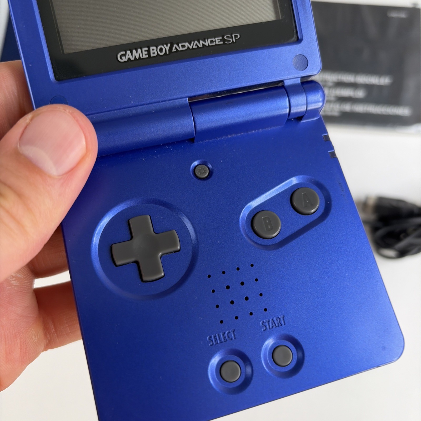 Nice! OEM Nintendo GameBoy Advance SP In Box Cobalt Blue System Complete