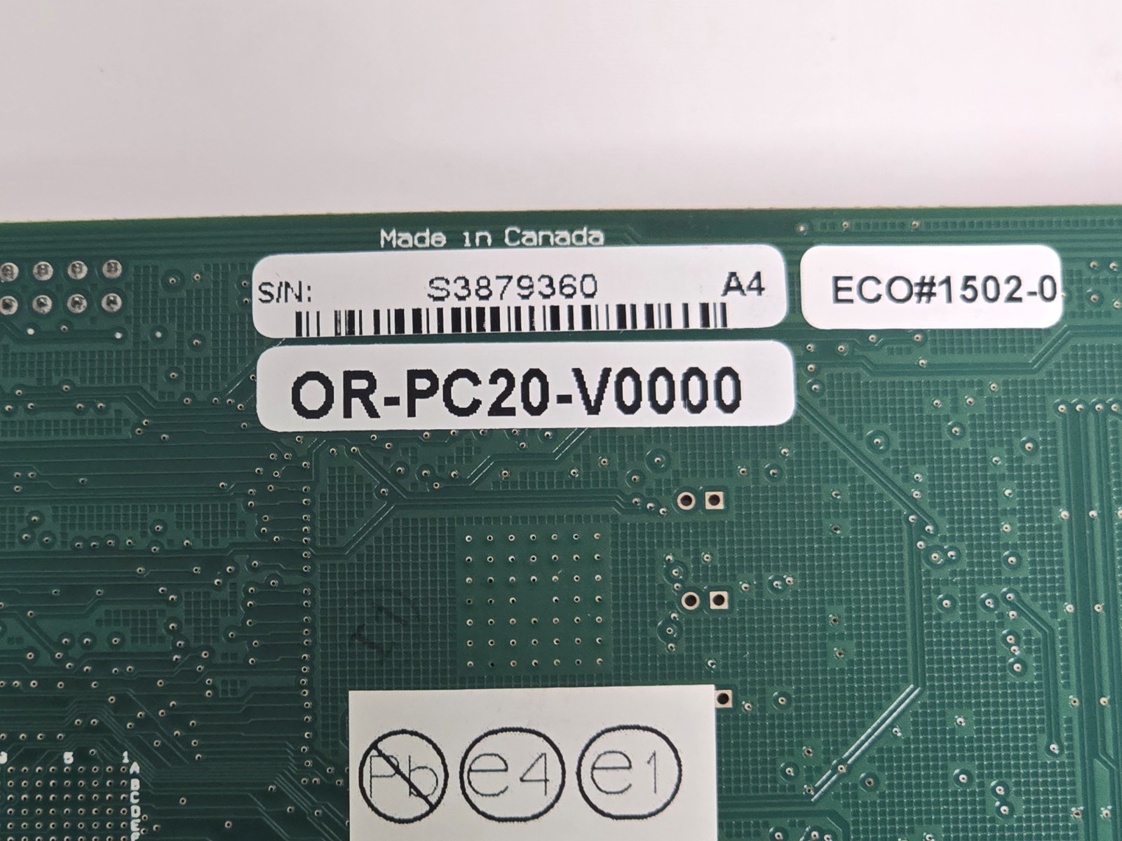 CORECO DALSA OR-PC20-V0000 Frame grabber