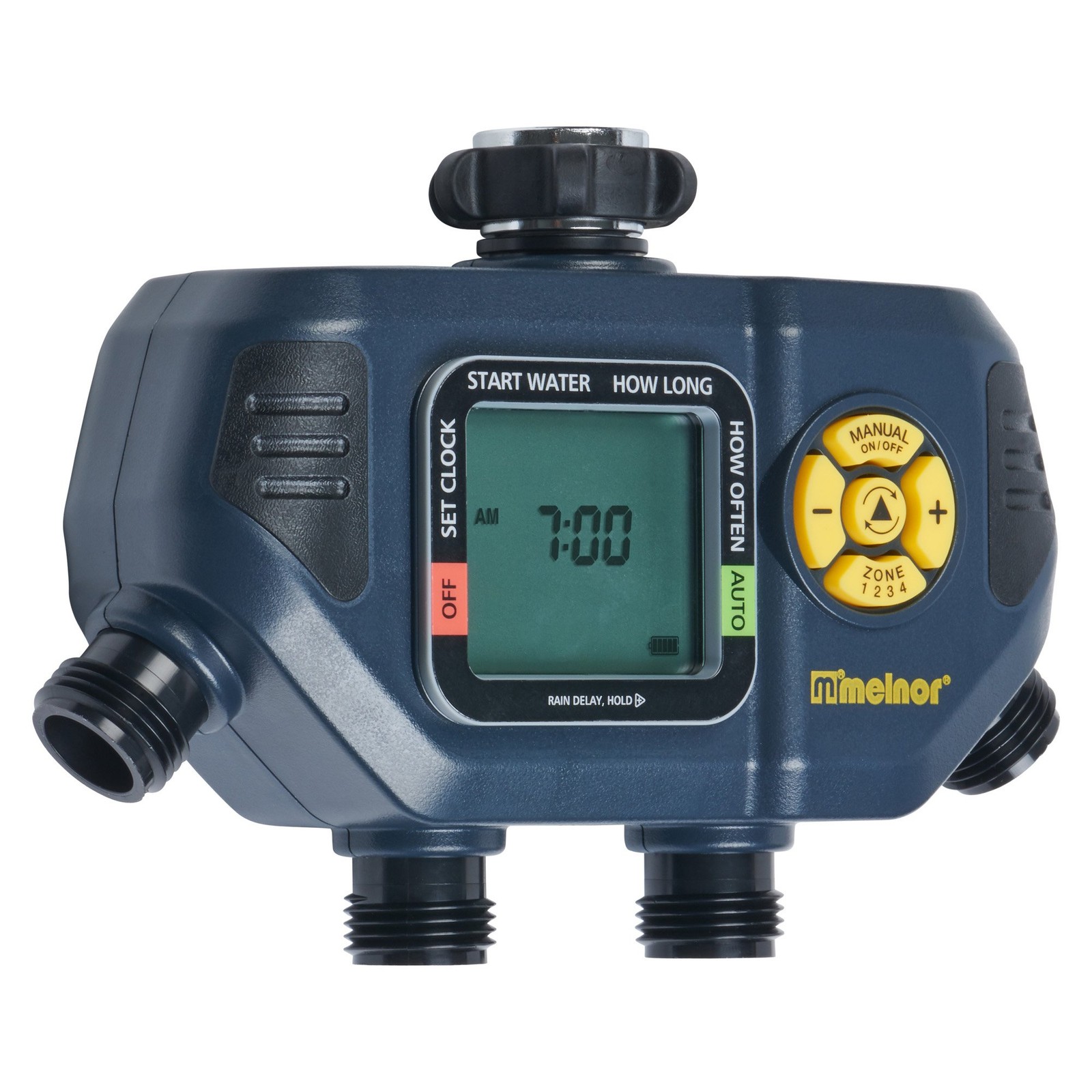 Melnor 65140Amz 4 Zone Digital Timer Black Yellow