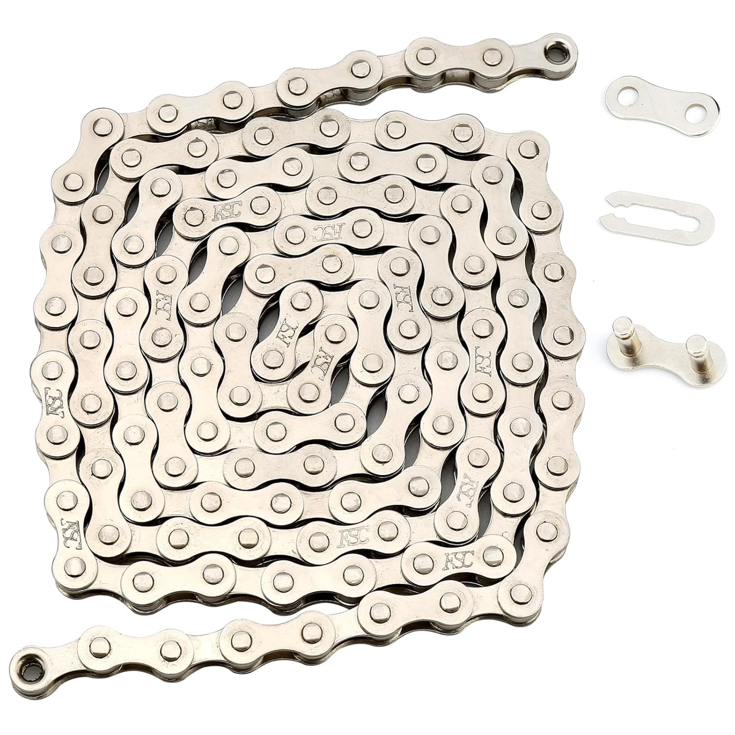Single Speed Bike Chain 1/2 x 1/8 Inch, Bike Link with Buckle for Road Mountain