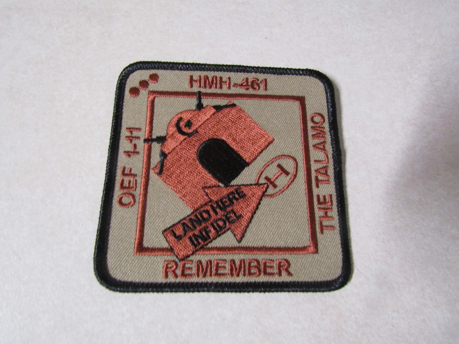 MILITARY PATCH SEW ON OPERATION ENDURING FREEDOM 1-11 HMH461 REMEMBER THE TALAMO