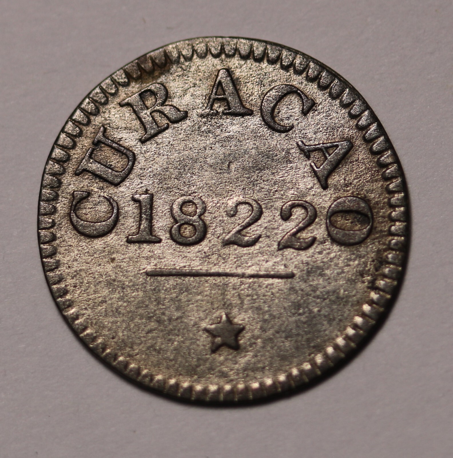 1822 Curacao 1 Stuiver - Willem I- Scholt II# 1390c, KM# 24.2 Utrecht Mint RARE