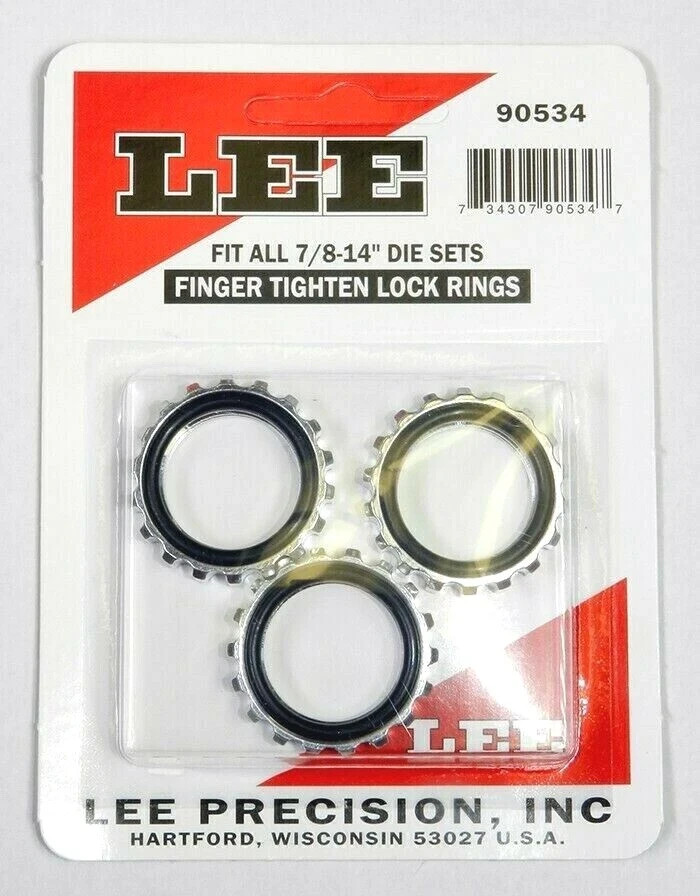 Lee Die Lock Rings, Package of 3 Lee# 90534 FREE SHIP!