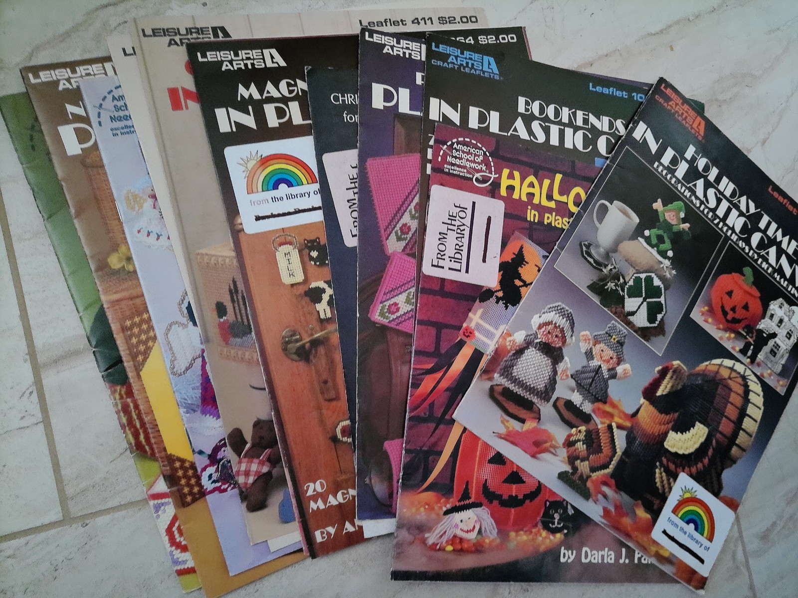 12 Plastic Canvas Design Booklets - Choose Your leaflet and Create!