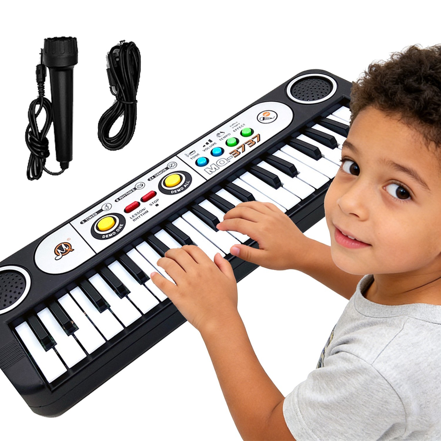37Key Electric Digital Piano Keyboard with Microphone Gift Teaching for Beginner