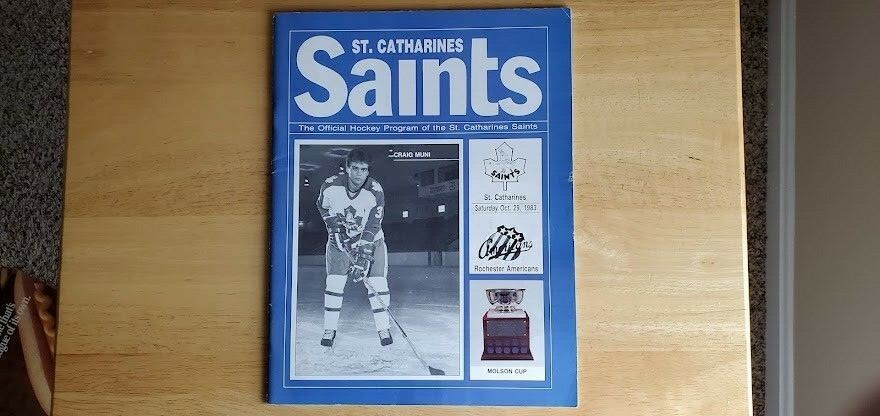 St Catherines Saints Rochester Americans program 10 29 1983 Craig Muni