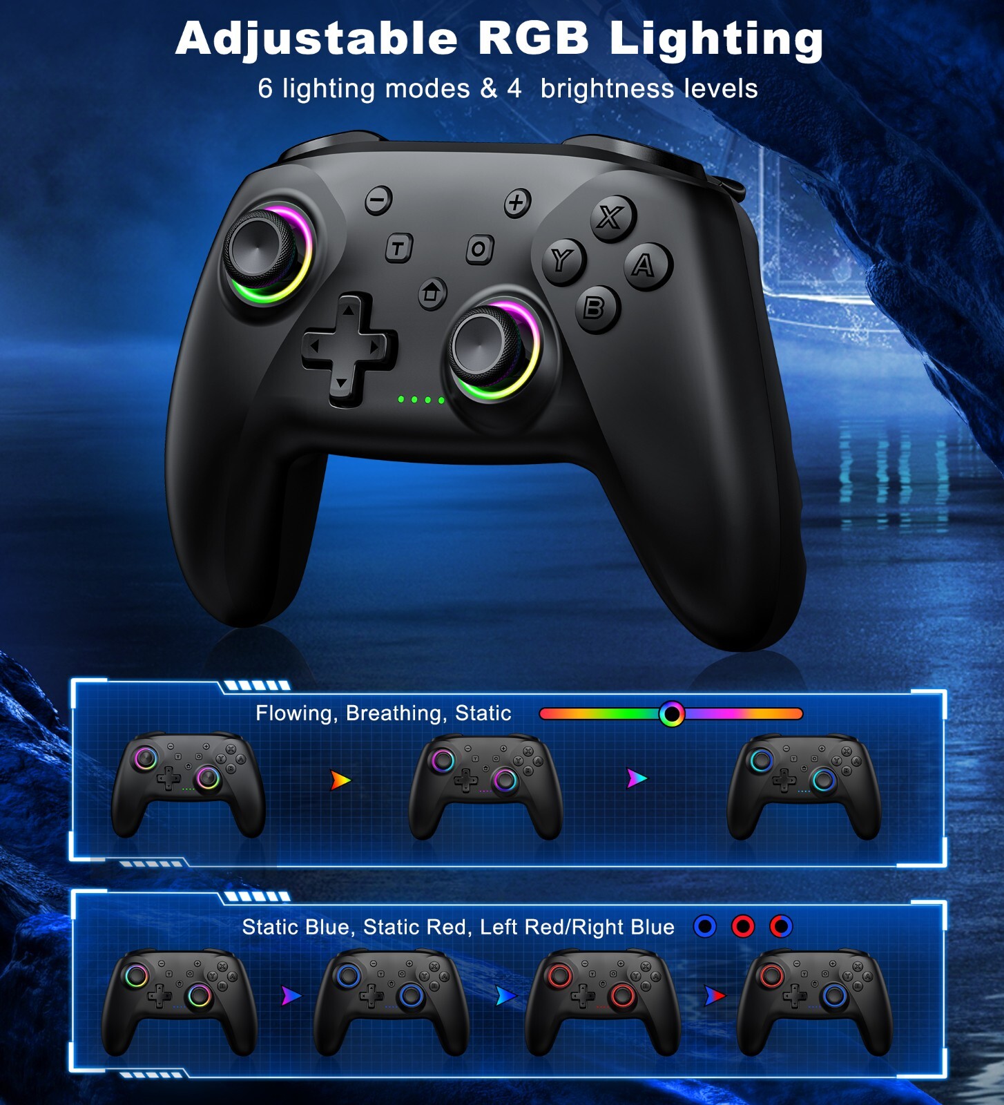 Wireless Controller for PC,Switch OLED/Lite,iOS,Android Bluetooth Controller