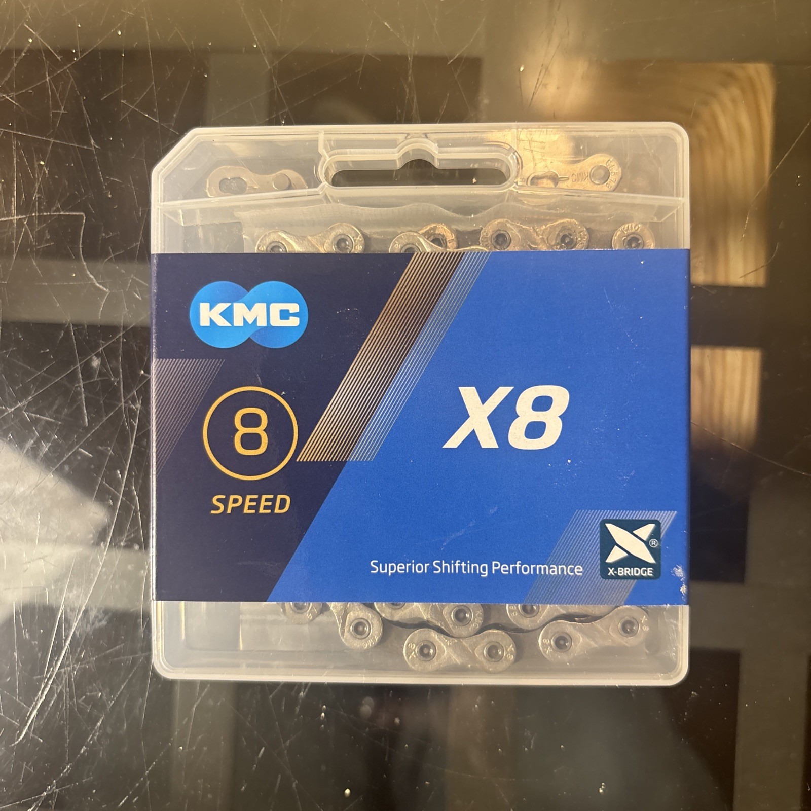 New Sealed KMC X8 Chain Silver/Grey 8 Speed 116 Links 1/2"x3/32"