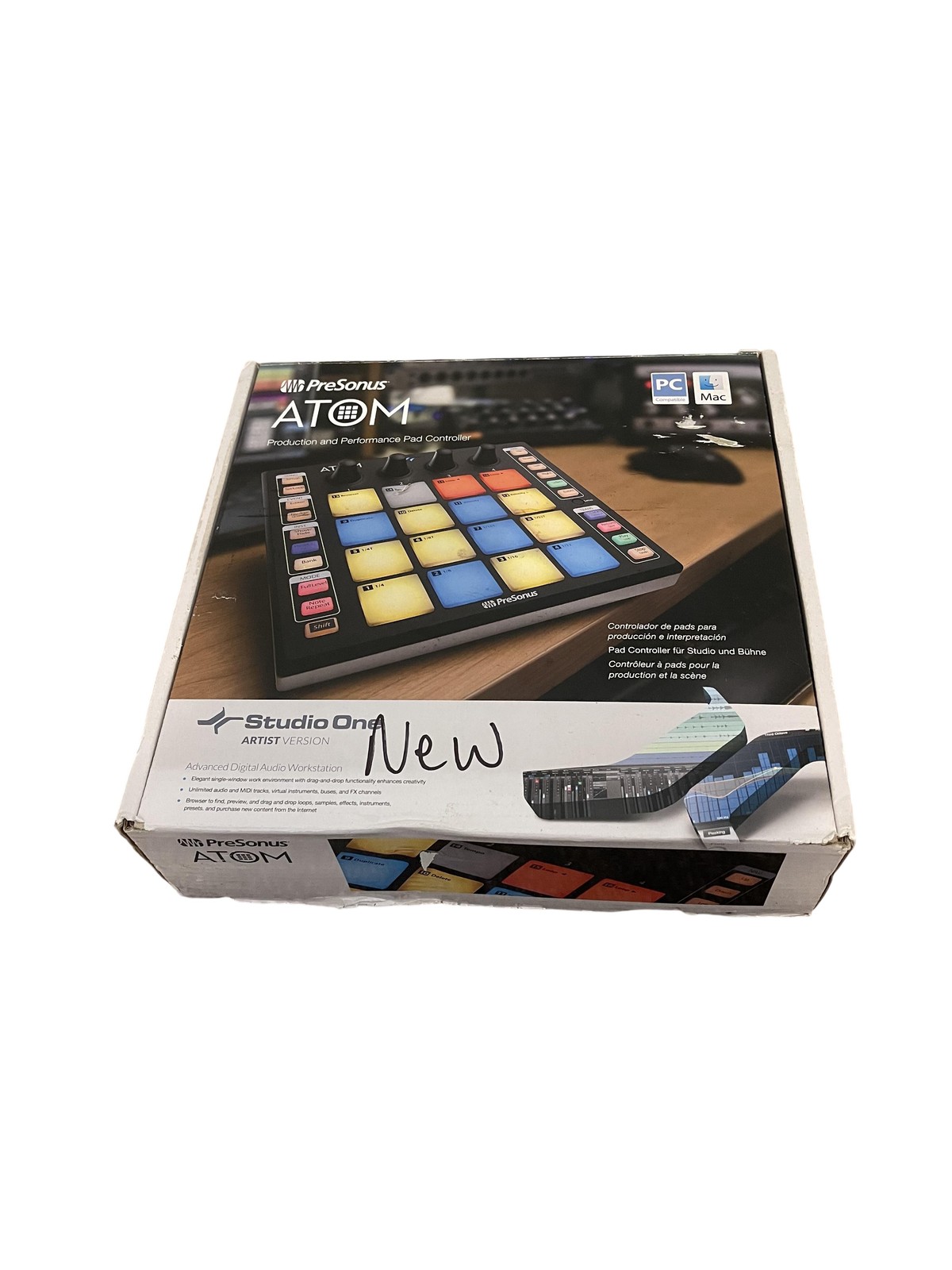 PreSonus ATOM Pad Controller USB MIDI RGB Pads Studio One Artist PC Mac