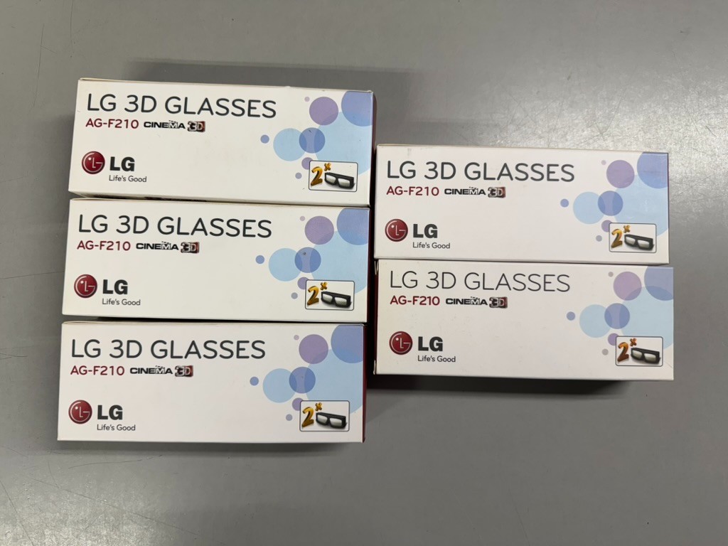 Lot of 5 LG Cinema 3D Glasses AG-F210 2 Pairs In Box 10 PAIRS TOTAL - NEW