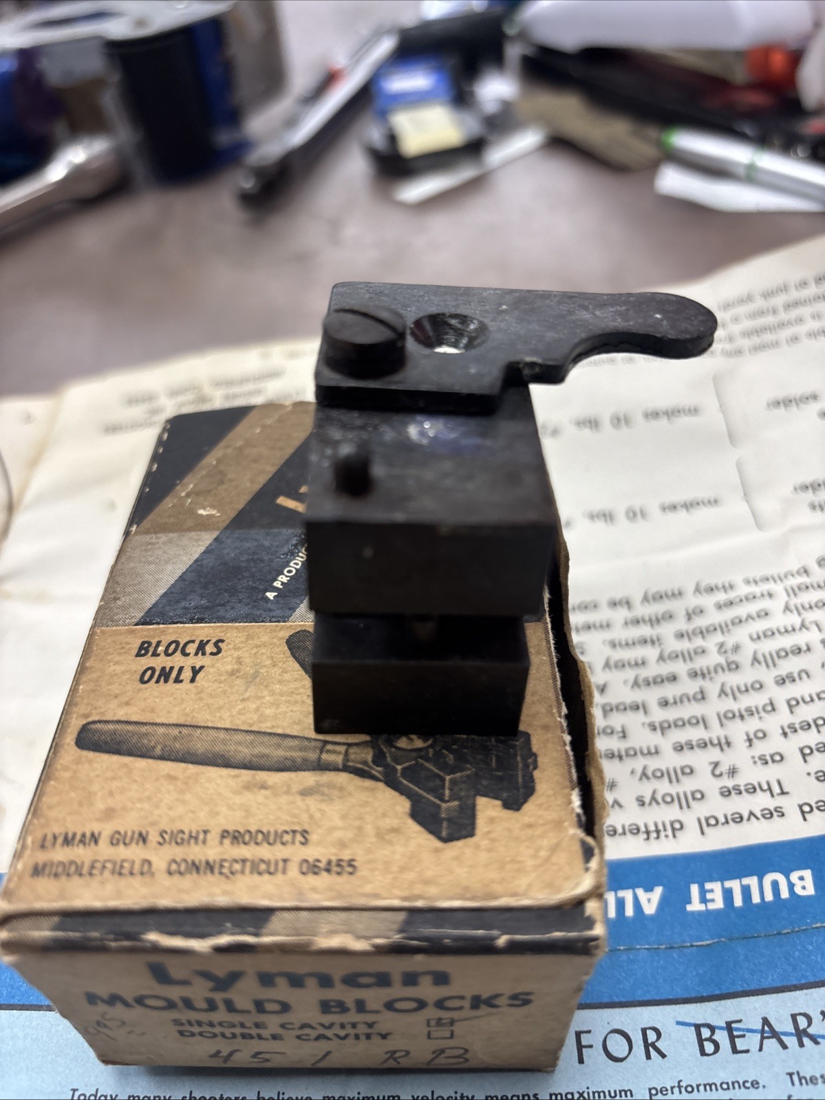 Lyman Bullet Mould Blocks Single Cavity 375/942 (B-25)