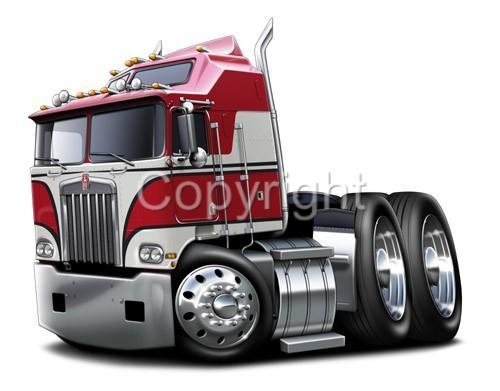 Kenworth K100 Big Rig Truck Tshirt #9543 BJ cartoontees automotive art