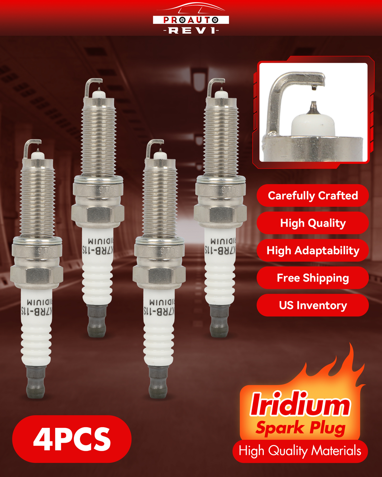 Set of 4 Iridium Spark Plugs For 18-20 Alfa Romeo Stelvio Jeep Wrangler 2.0L L4